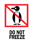 3 x 4" Do Not Freeze Penguin Label