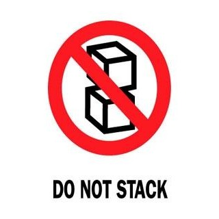 3 x 4" Do Not Stack, Boxes Label