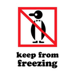 3 x 4" Keep from Freezing Penguin Label