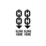3 x 4" Sling Here Chains Arrows Labels