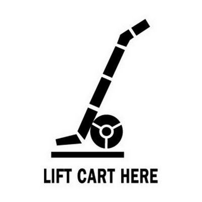 3 x 4" Lift Cart Here Cart Labels