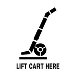 3 x 4" Lift Cart Here Cart Labels