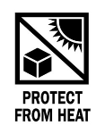 3 x 4" Protect from Heat Sun Box Label 500ct Roll