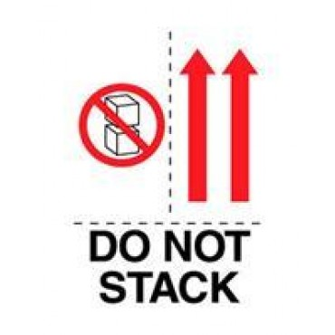3 x 4" Do Not Stack Boxes, Arrows Label