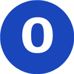 2" Inventory Numbered Circles, Number 0