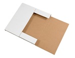 12-1/2 x 12-1/2 x 1 White Multi-Depth Corrugated Easy Fold Mailer
