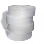 1/2" 48" x 250` Bubble Roll, Slit 12", Perfed 12", Large Bubble