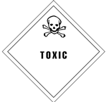 4" x 4" Toxic Labels