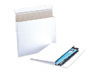 12-1/2 x 9-1/2 x 1" White Expand-A-Mailer Gusseted Paperboard Mailer 100ct