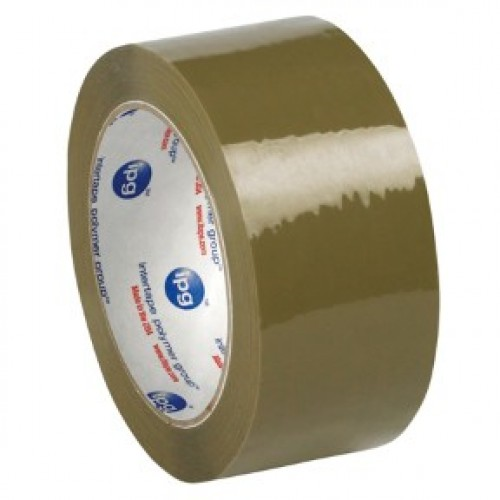 2" x 55 yds 1.6 Mil Utility Grade Tan Hot Melt Carton Sealing Tape