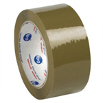 2" x 110 yds 1.85 Mil Medium Grade Tan Hot Melt Carton Sealing Tape