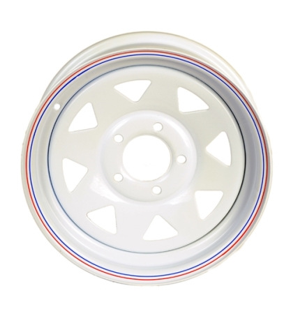 Dexstar 15" x 6" White Spoke Wheel 545