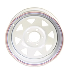 Dexstar 15" x 6" White Spoke Wheel 545