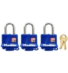Masterlock 3 Pack Padlocks, Keyed Alike