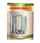 Redline 7/16" x 2-1/8" x 4" Square Zinc U-bolts, Nuts & Washers
