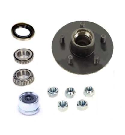 Dexter 5 on 4.5" EZ-Lube 6.5" Flange Hub Kit, 1-1/16" Spindle for 2K Axles