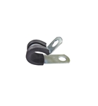 1/4" ID Metal Wire Loom Clamp, Rubber Sleeve