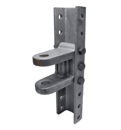 Wallace Forge 1" 20K Adjustable Clevis, 8 Hole Channel Bracket & Mounting Hardware