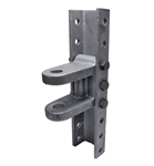 Wallace Forge 1" 20K Adjustable Clevis, 8 Hole Channel Bracket & Mounting Hardware