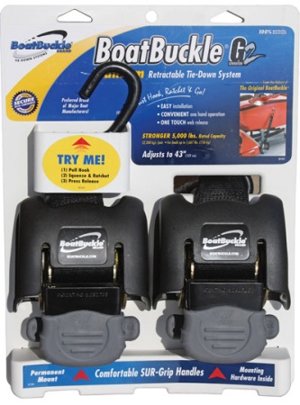 BoatBuckle Retractable Boat Transom Straps