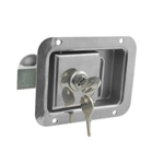 2-3/4" x 3-3/4" Locking Stainless Steel Flush Latch, Inside Release