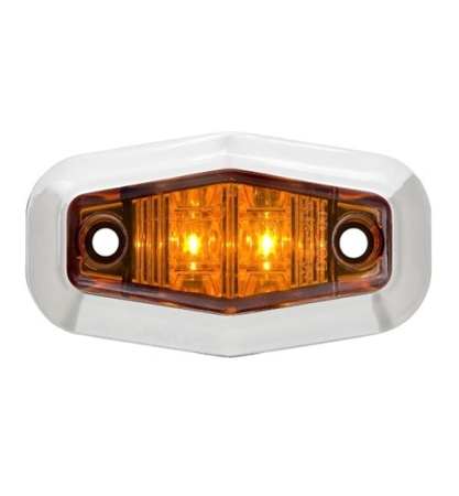 Redline Amber Mini LED Clearance, Marker Light & Chrome Base