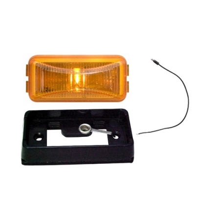 Redline Amber Mini Thinline LED Clearance, Marker Light & Base