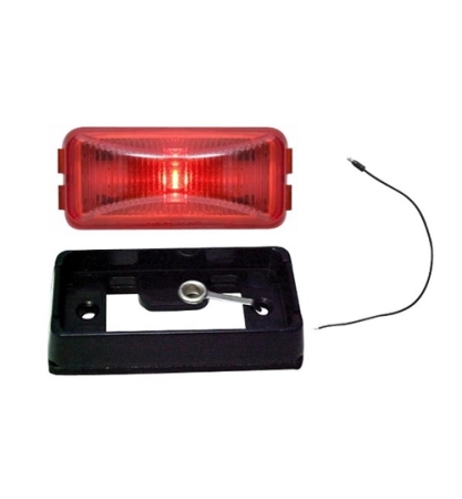 Redline Red Mini Thinline LED Clearance, Marker Light & Base