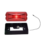 Redline Red Mini Thinline LED Clearance, Marker Light & Base