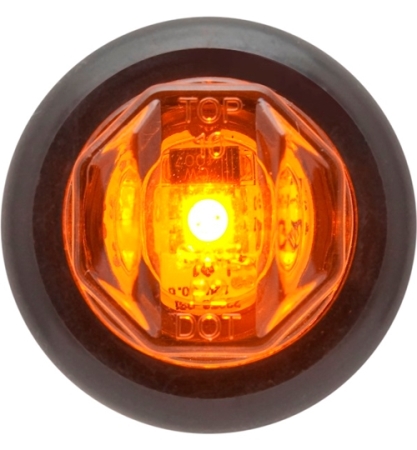 Redline Amber 3/4" Round LED Clearance, Marker Light & Grommet