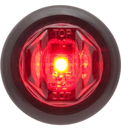 Redline Red 3/4in Round LED Clearance, Marker Light & Grommet