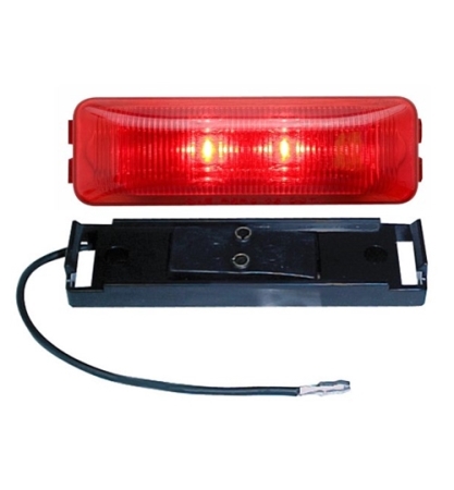 Redline Red LED Thinline Clearance, Marker Light w Base