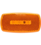 Redline Rectangular Oblong Amber Clearance, Marker LED Light & White Base