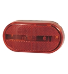Optronics Red Oblong Incand MRK, CLR Light with Reflector