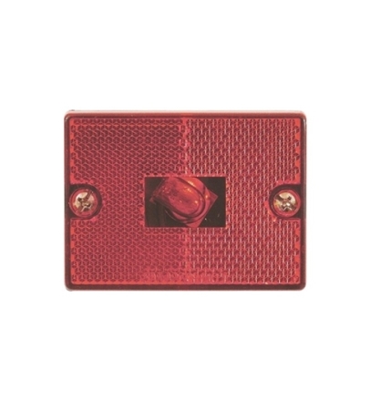 Optronics Red Square Reflector Marker, Clearance Light