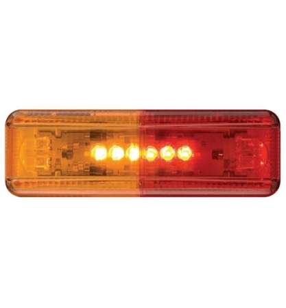 Optronics Red, Amber LED Thin Line MRK, CLR Light