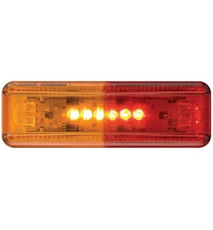 Optronics Red, Amber LED Thin Line Fender Mount MRK, CLR Light