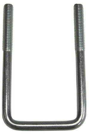 3/8" x 3-3/8" x 4-1/4" Zinc Square U-bolt