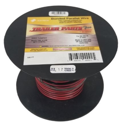 Wire, 14 Gauge Red & Black 2 Wire Bonded, 100ft