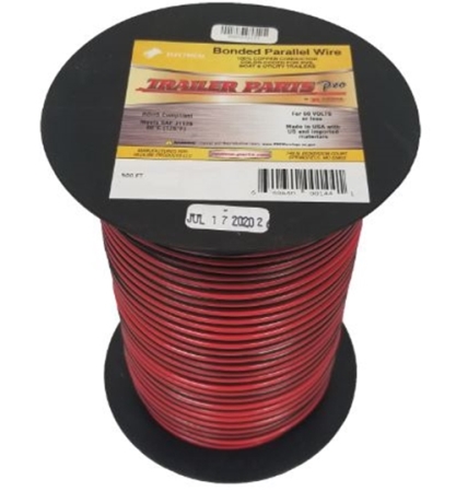 Wire, 14 Gauge Red & Black 2 Wire Bonded, 500ft