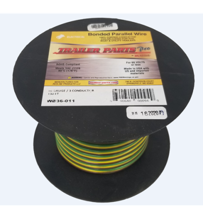 16 Gauge Brown Yellow & Green 3 Wire Bonded 100ft