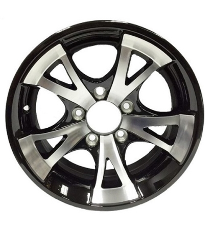 Tredit 14" x 5.5" Aluminum Wheel, 545 1411 Series, Black