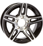 Tredit 14" x 5.5" Aluminum Wheel 545 Pinnacle Series Black