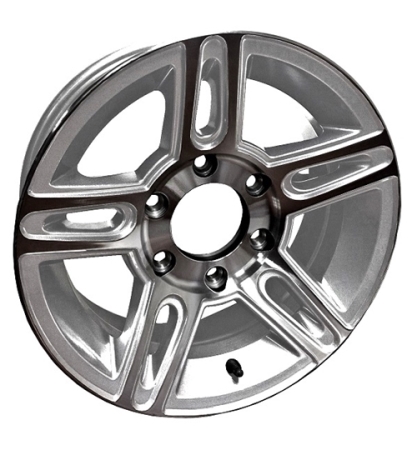Tredit 15" x 6" Aluminum Wheel 655 Pinnacle Series Silver