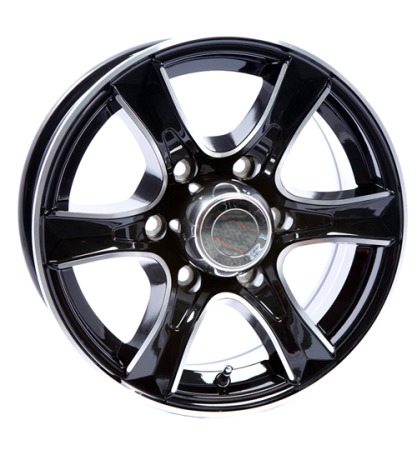 Tredit 16" x 6" Aluminum Wheel 655 Thoroughbred Series Black