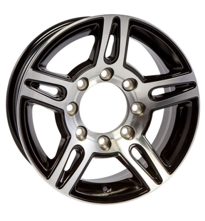 Tredit 16" x 6" Aluminum Wheel 865 Pinnacle Series Black
