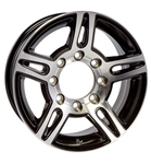 Tredit 16" x 6" Aluminum Wheel 865 Pinnacle Series Black