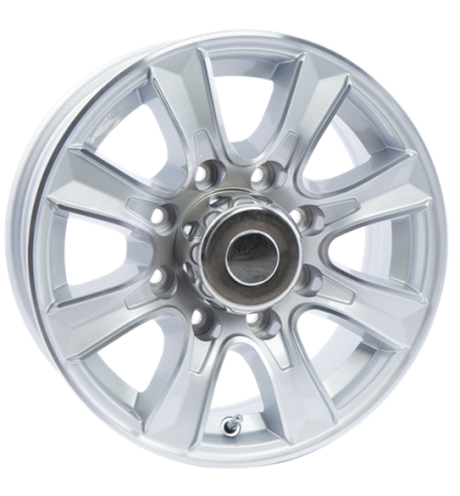 Tredit 16" x 6" Aluminum Wheel 865 Thoroughbred Series Silver