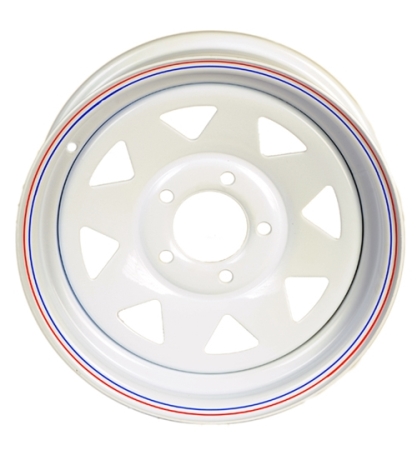 15" x 5" White Spoke Wheel 5475