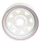 15" x 5" White Spoke Wheel 5475